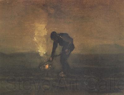 Vincent Van Gogh Peasant Burning Weeds (nn04) Norge oil painting art